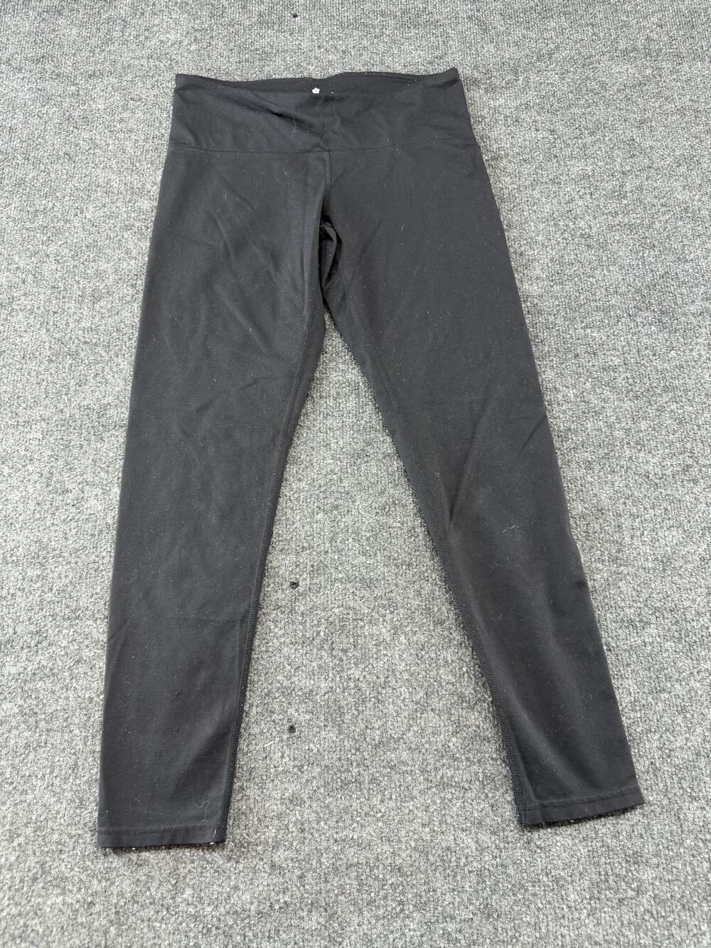 Tuff Athletics Leggings Womens Small Black High Rise Ankle Zip Pocket Yoga Gym